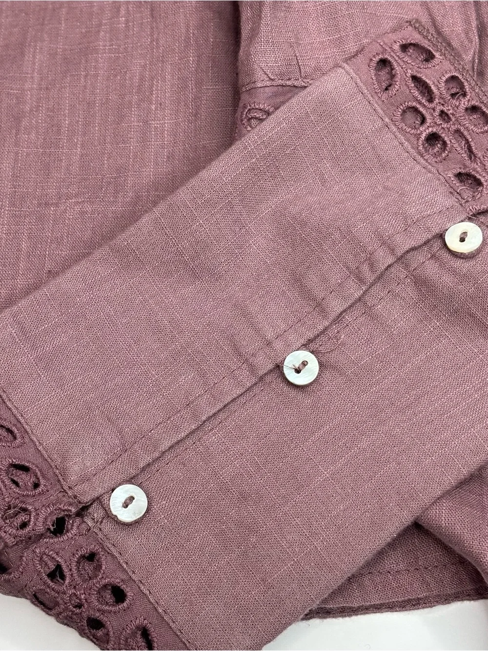 Free People Dusty Mauve Sweetheart Neckline Tiny Button Front Top Small NEW +Tag